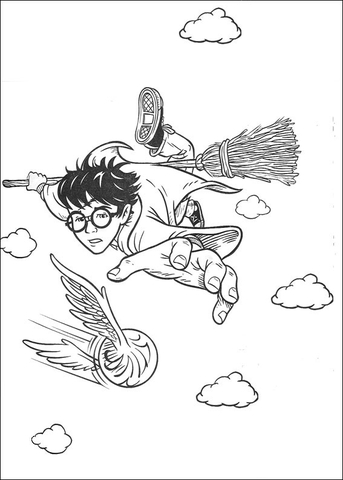 The Quidditch Game Coloring Page